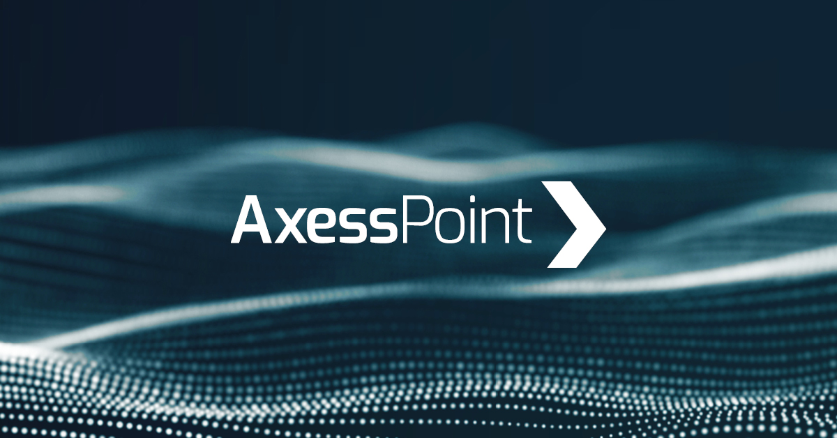 Abstract wavy data and AxessAll wordmark
